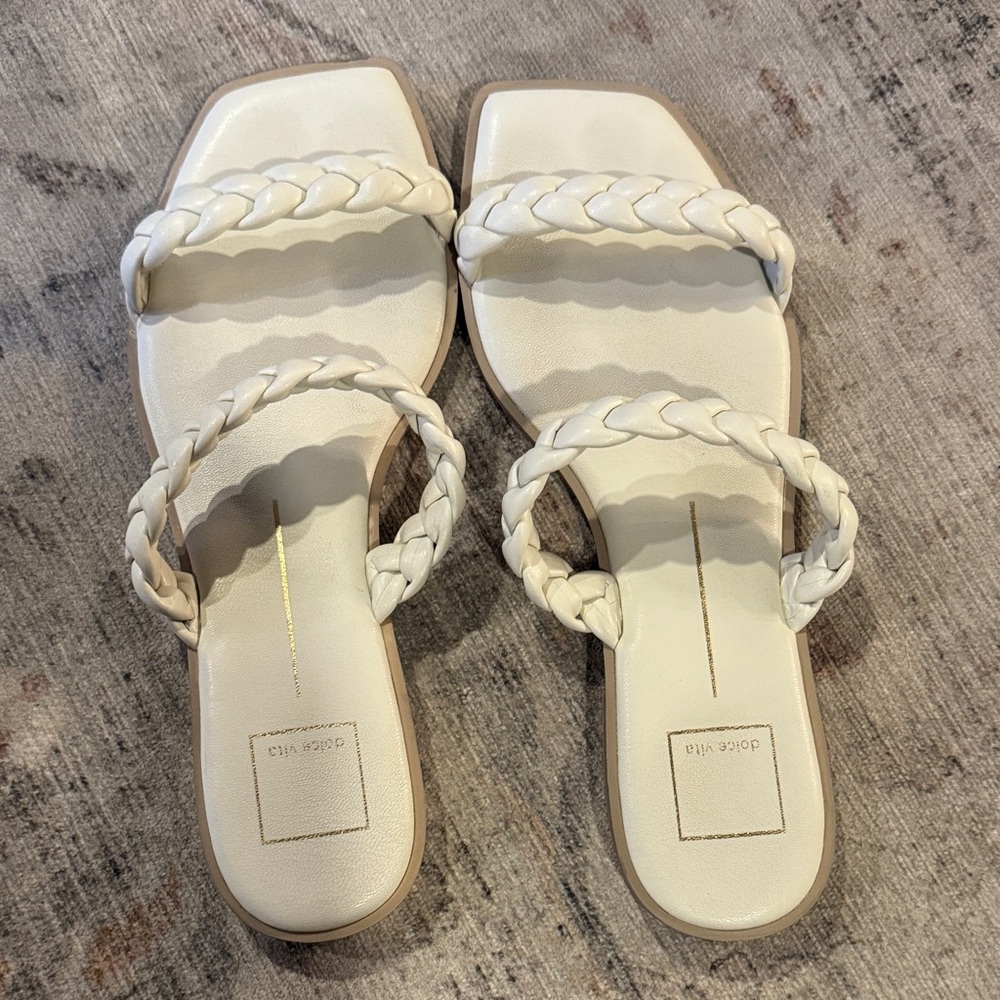 Dolce Vita Cream Braided Sandals